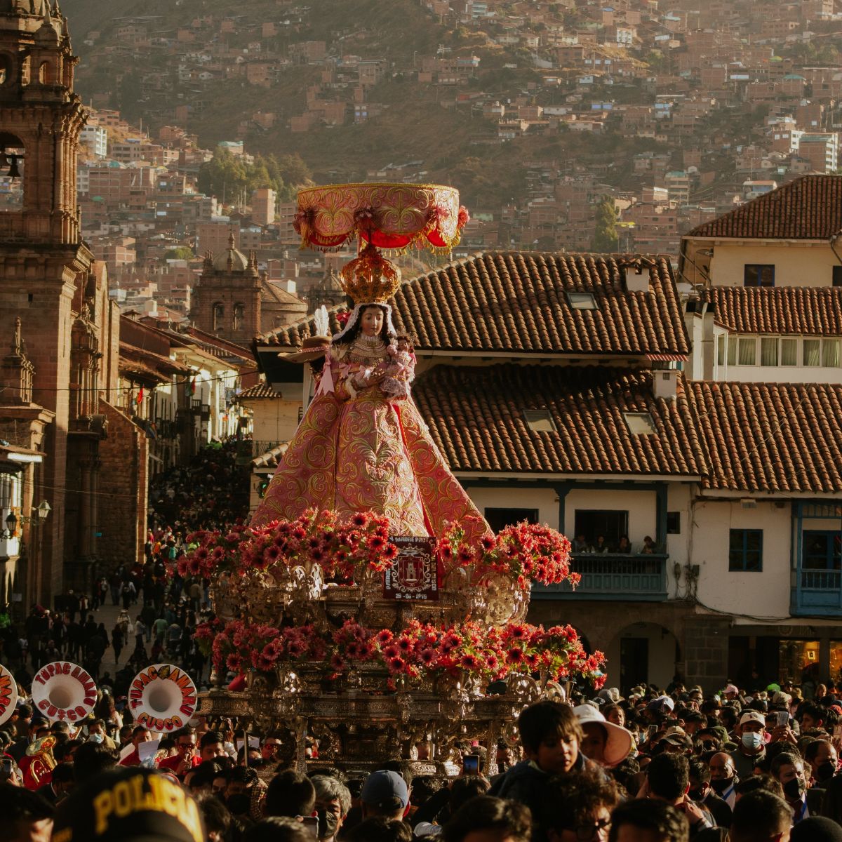 Corpus Christi Celebration in Cusco city square, Peru