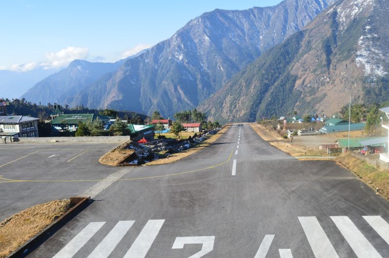 Nepal Lukla airport runway