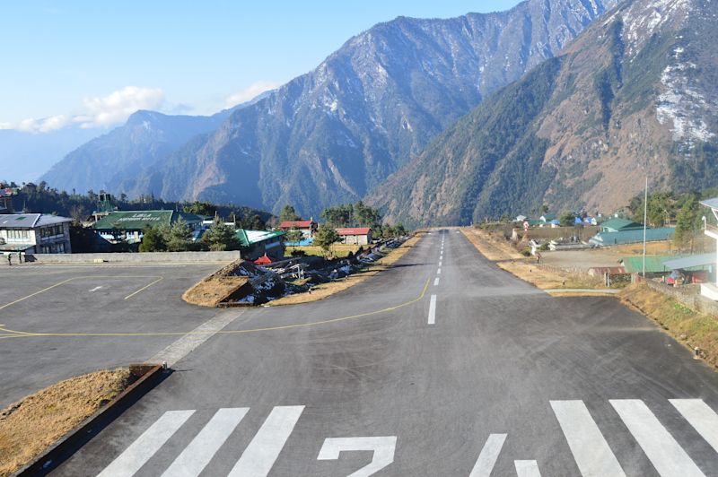 Nepal Lukla airport runway