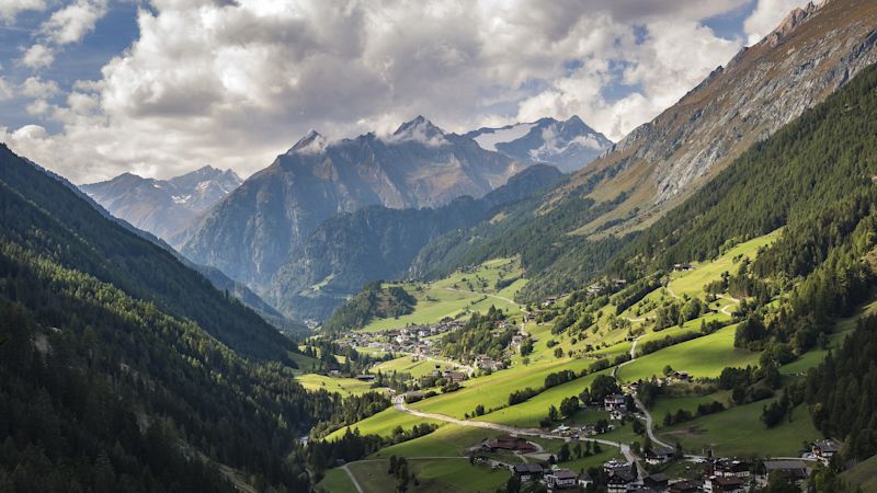 Alpine Tyrol valley village