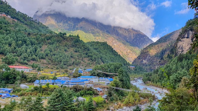 Pur. Village of Phakding, Nepal