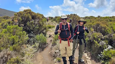 Hikers on Mount Kilimanjaro