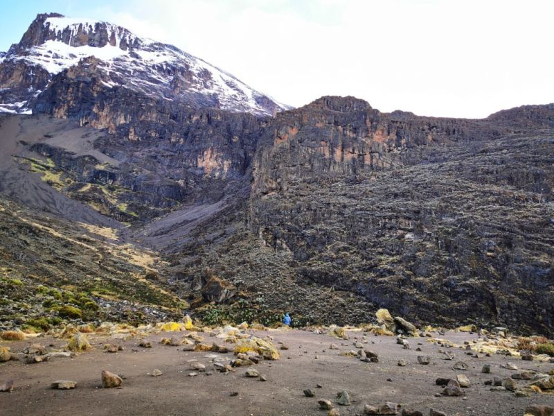 Barranco Wall seen from Barranco Camp on Kilimanjaro