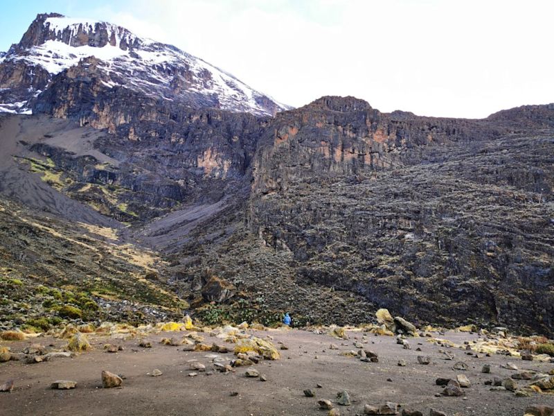 Barranco Wall seen from Barranco Camp on Kilimanjaro