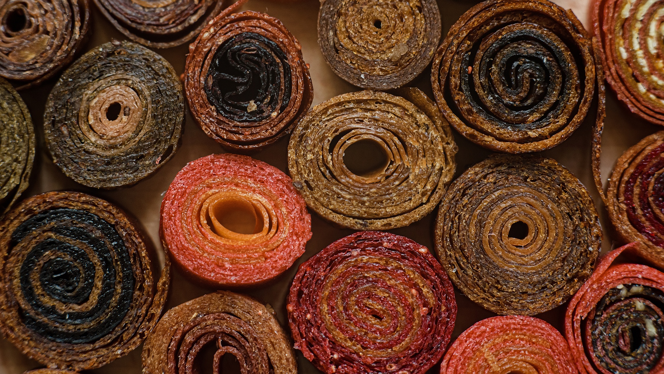 Homemade pureed fruit rolls