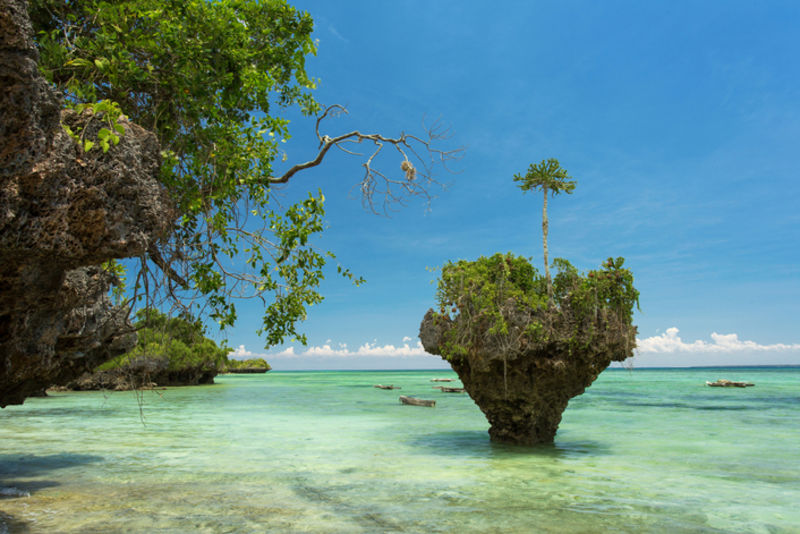 Secluded beach on Uzi Island, Zanzibar