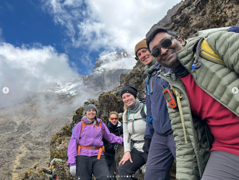 Group pic on Kilimanjaro Lemosho route
