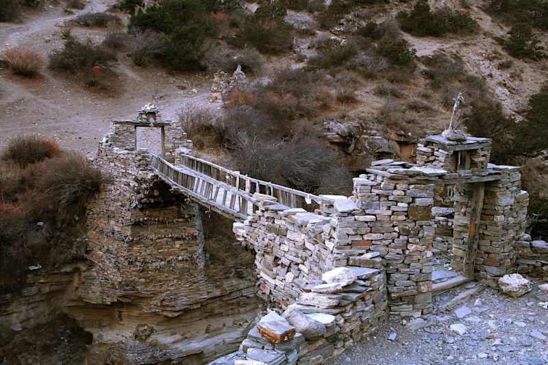 Bridge, Phu Valley, Annapurna Circuit, Nepal