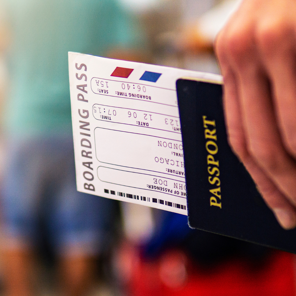 Man holding passport