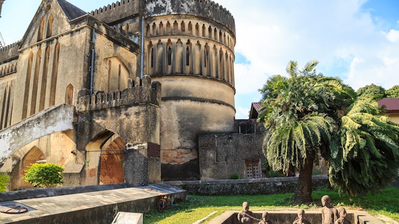 Memorial for slaves near Christ Church Anglican Cathedral in Stown Town, Zanzibar