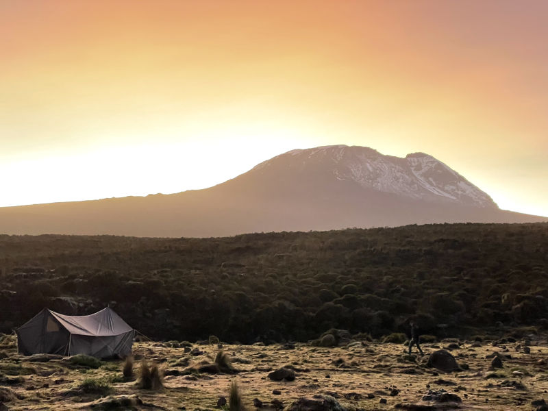 Kilimanjaro. George K. 8-day Lemosho. Shira Plateau campsite