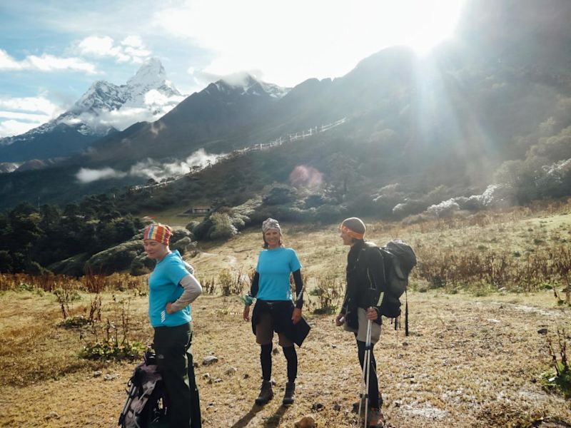 happy hikers on Everest Base Camp trek