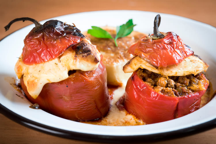 Rocoto relleno, traditional food from southern Peru