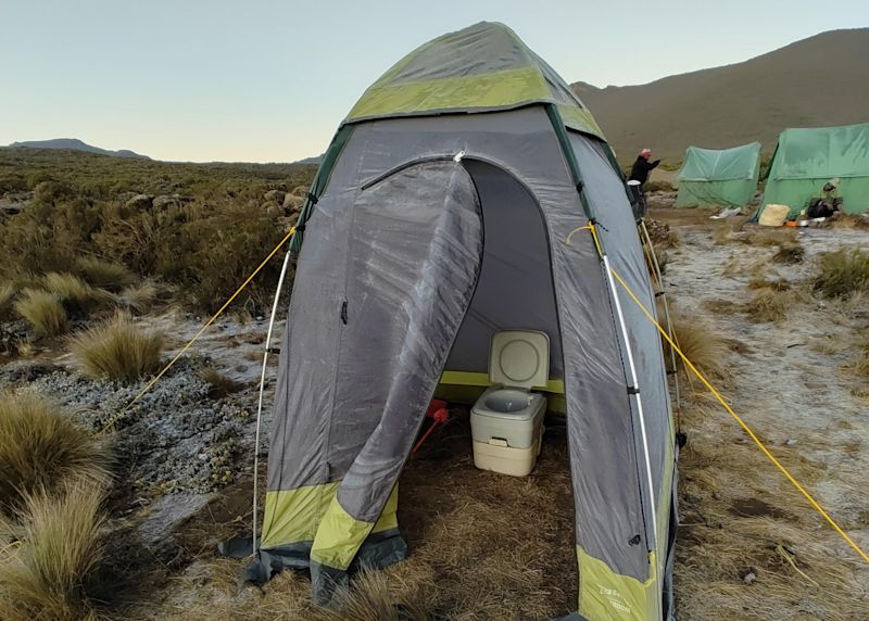 Follow Alice private toilet and toilet tent, Kilimanjaro