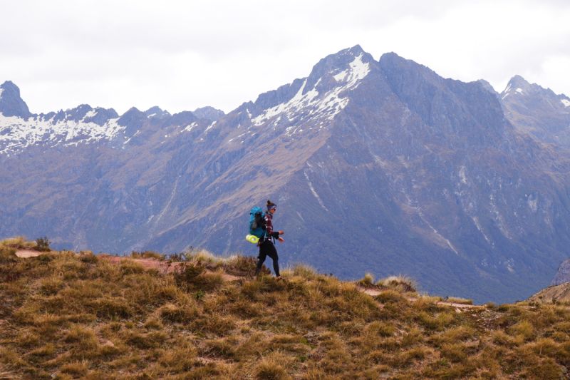 Trekker on Kepler Track, New Zealand