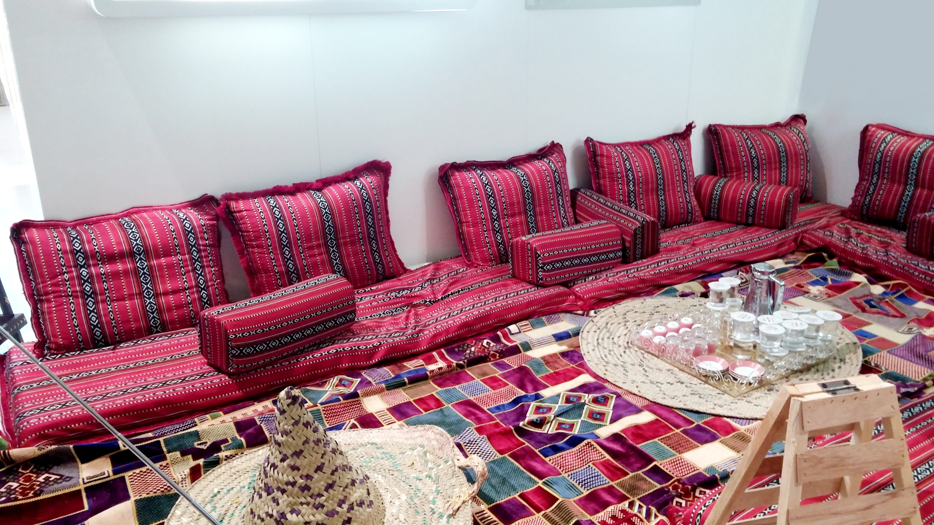 Majlis with pillows and tea