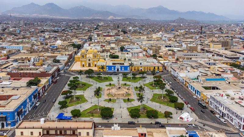 Trujillo, Peru, as seen from air