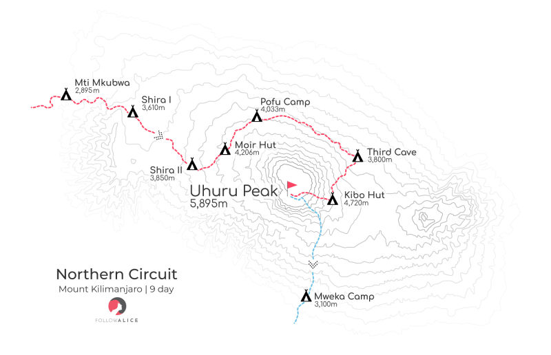 Northern-Circuit-9-day-Map-Kilimanjaro
