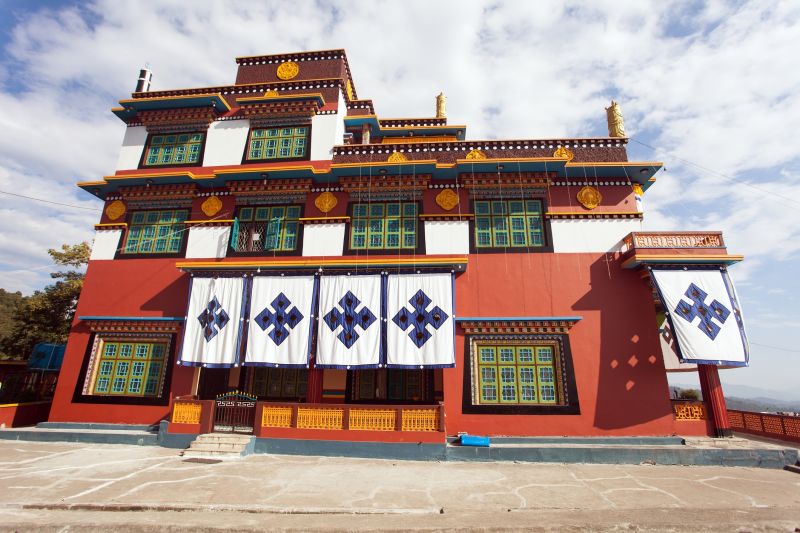 Karma Dubgyot Chhoekhorling Manang Monastery in Pokhara town, Pokhara valley, Nepal Himalayas