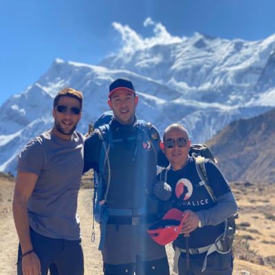 Happy group on the Annapurna Circuit in Nepal