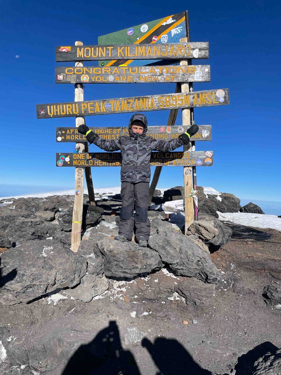 Florian Volle, the youngest French child to summit Kilimanjaro. Photo Credit: X.