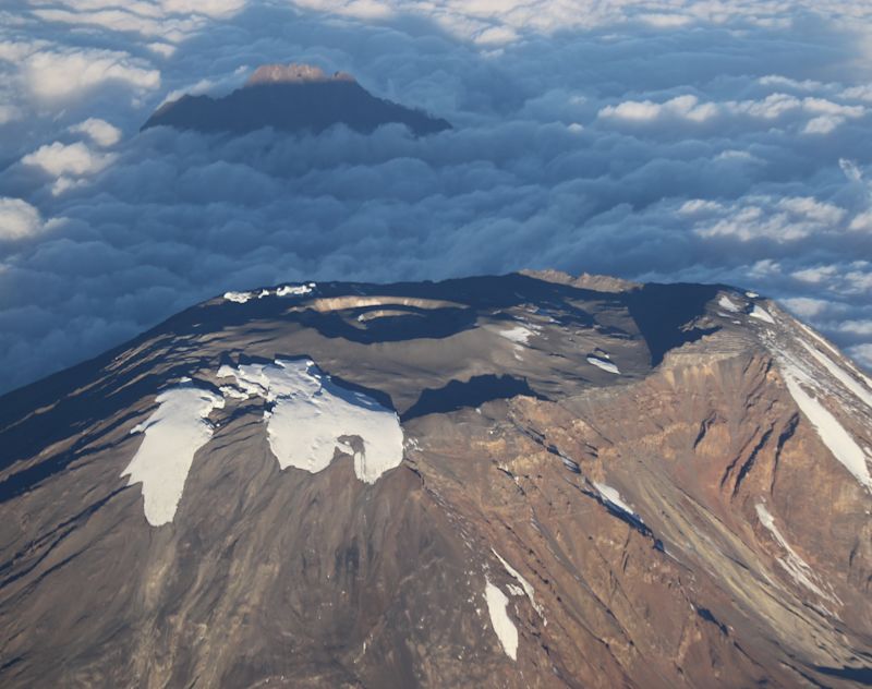 The summit of Mount Kilimanjaro, Kibo cone