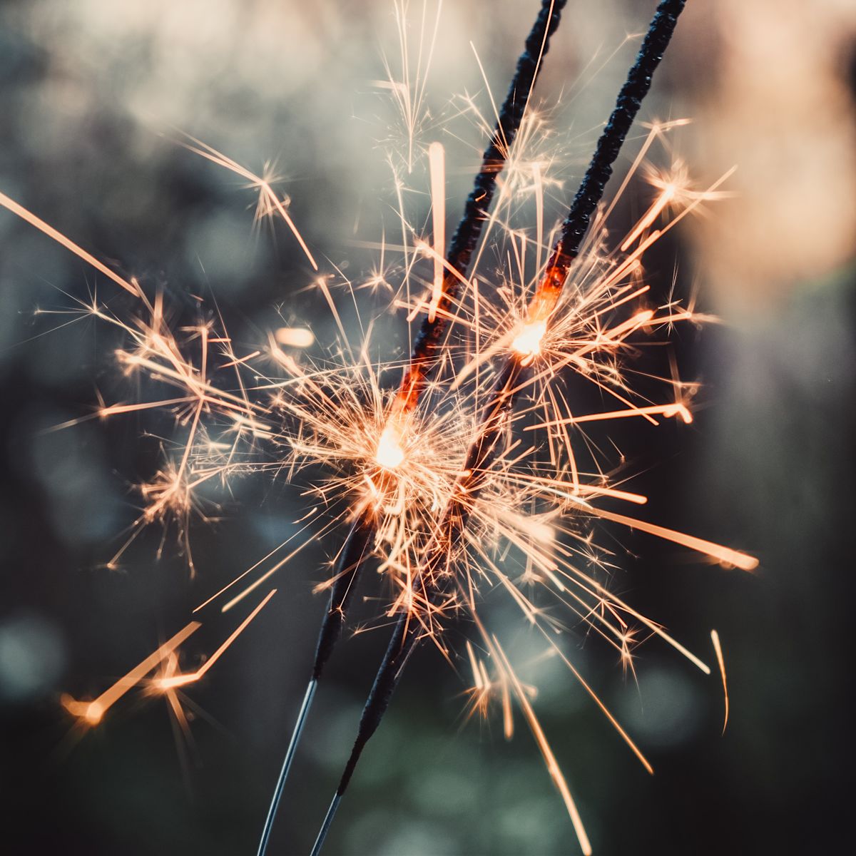 Let sparkler with bokeh background