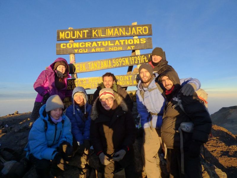 Summit of Kilimanjaro group photo