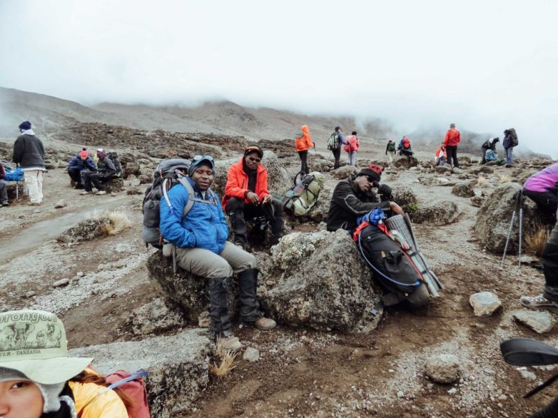 drinking rest Kilimanjaro