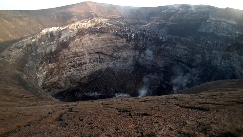 View into crater of Mt Ol Doinyo Lengai, Lake Natron, Tanzania