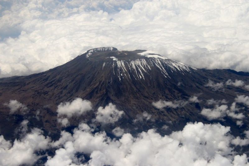 Ariel view of Mount Kilimanjaro