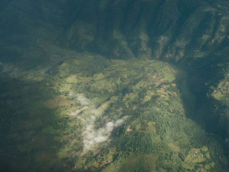 Beautiful valley as seen on the flight to Lukla