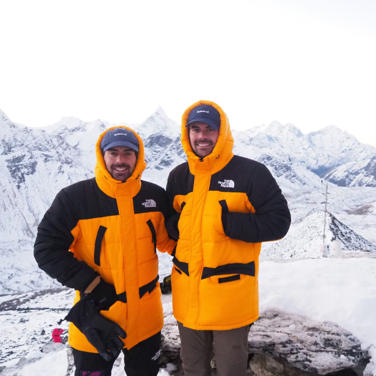 Everest Base camp two male trekkers