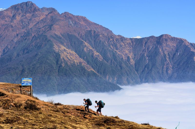 Trekkers in Nepal