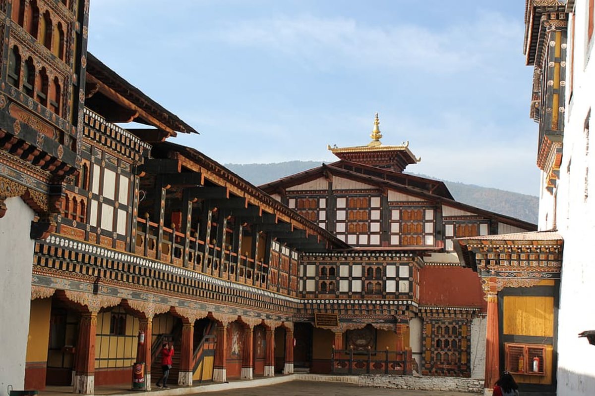 Courtyard of Rinpung Dzong, Paro District