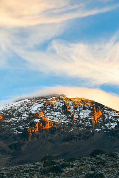 The epic peak of mount Kilimanjaro
