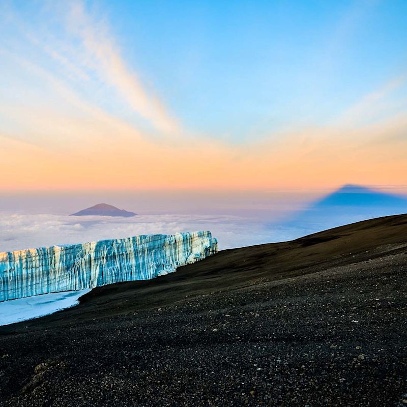 Furtwangler glacier at summit of Kilimanjaro