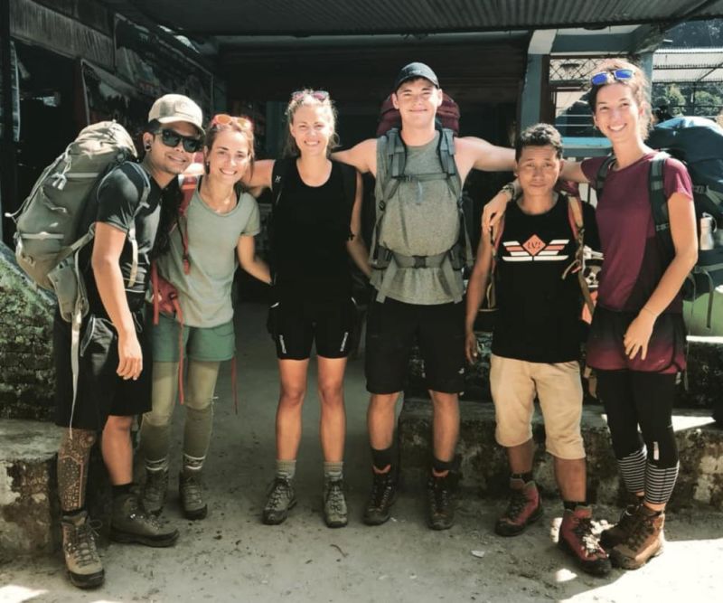 Trekking group photo Nepal Everest Base Camp trek cost