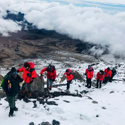 Climbers on summit