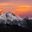 Pur. Sunset view of Everest, Lhotse and Makalu from Renjo Pass, EBC, Nepal