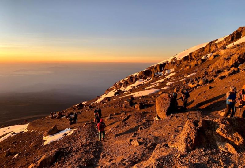 Summit night trek sunrise Kilimanjaro