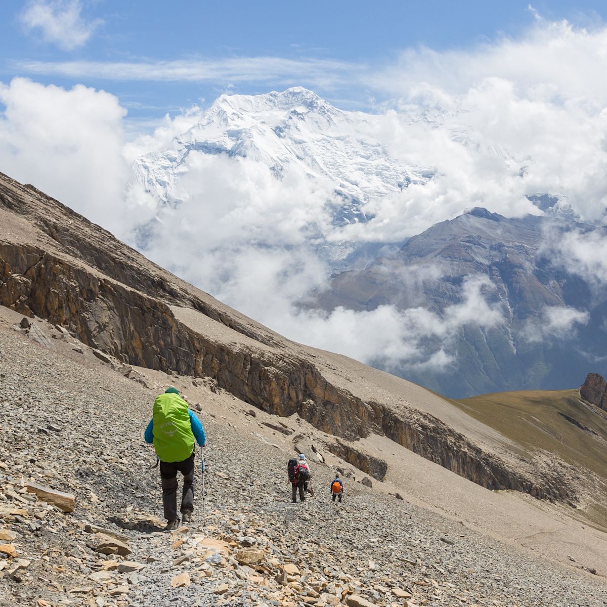 Pur. Kang La pass, Nar-Phu valley, Annapurna, Nepal