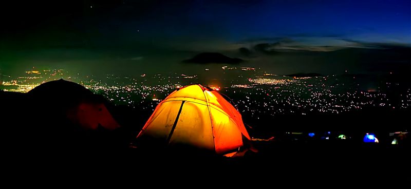 Campsite on Lemosho route