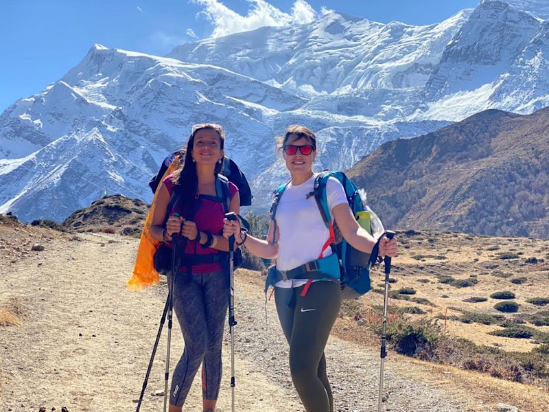 Smiling ladies in Annapurna Mountains