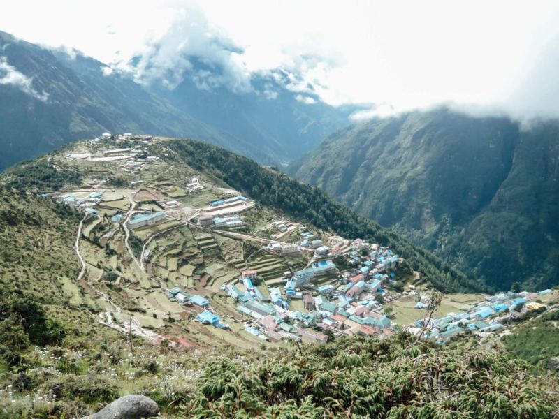 Namche Bazaar Nepal on the way to Everest Base Camp