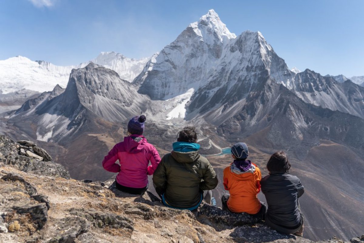 View of Ama Dablam from Nangkart Shank viewpoint, Dingboche, Nepal