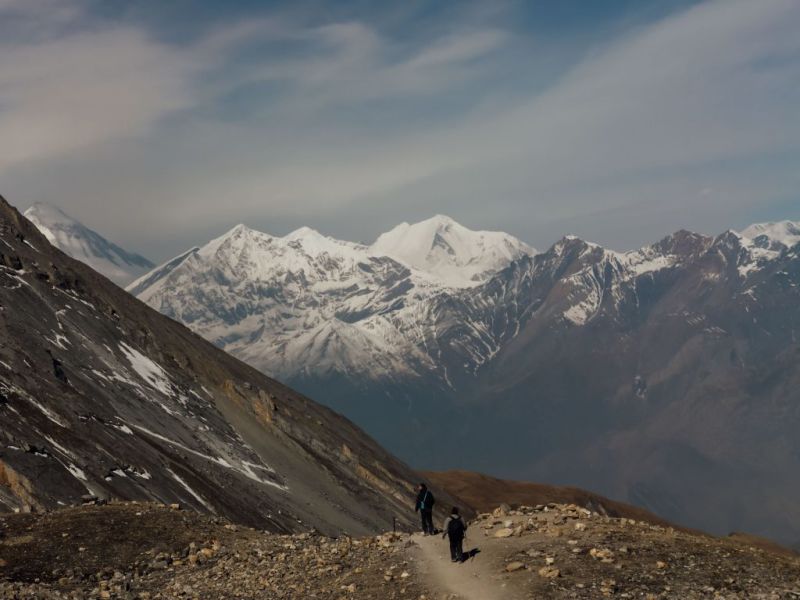 High altitude adventure trekking in the Annapurna region