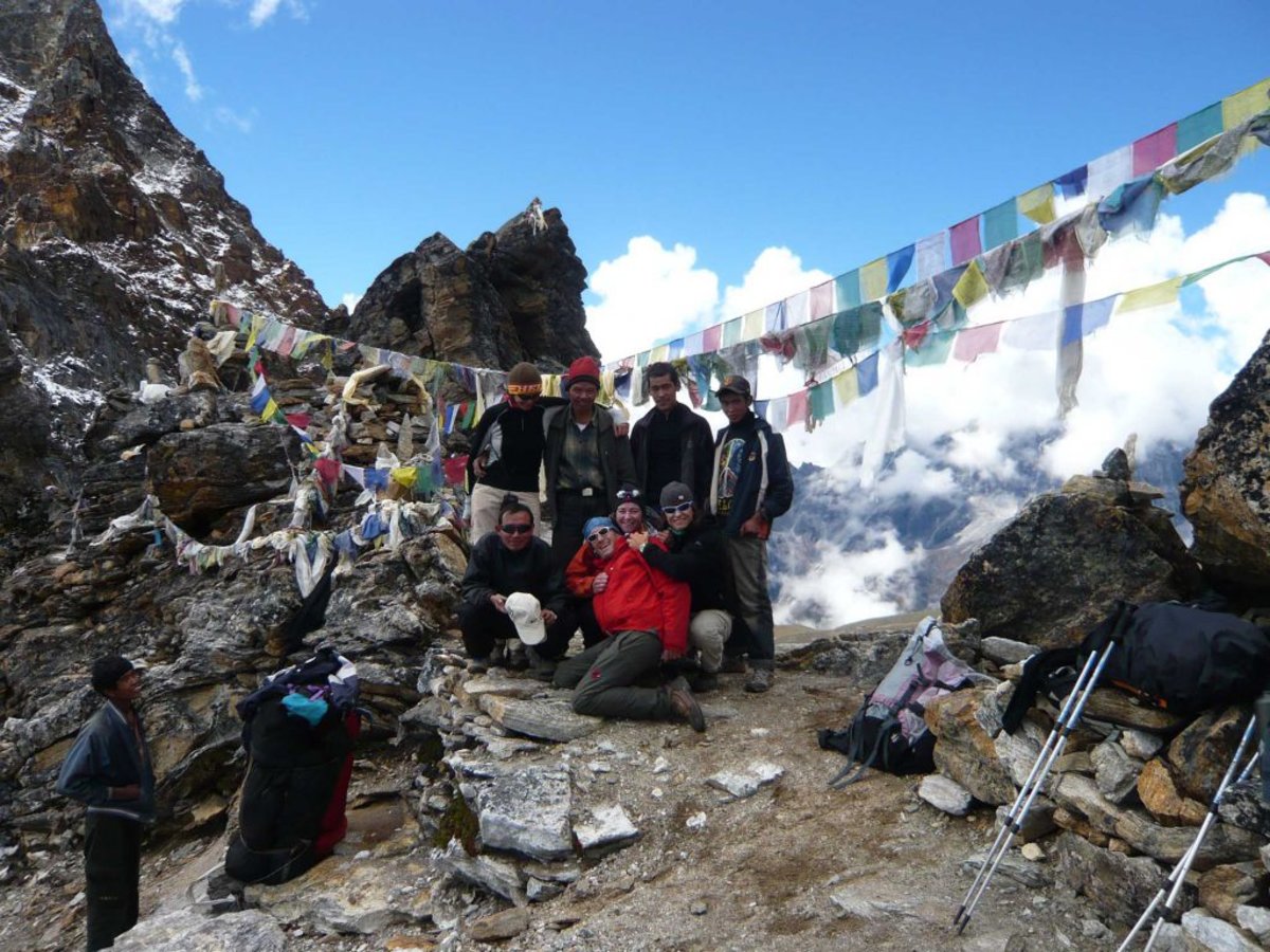 Trekkers at Everest Base Camp