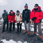Forciers Kilimanjaro summit group photo snow