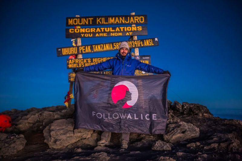 Follow Alice Flag Summit Kilimanjaro